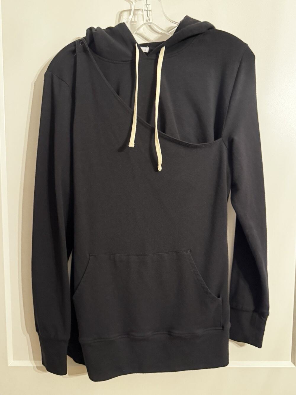 Bun Maternity Hoodie Sz S Black Nursing Baby Modern Discreet Breast Feeding